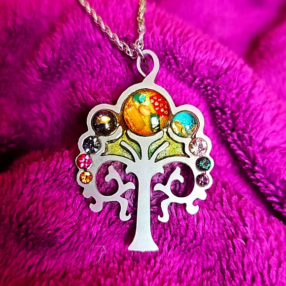 Seeka Swarovski Tree of Life Necklace~ Amazing $90 - Picture 8 of 8